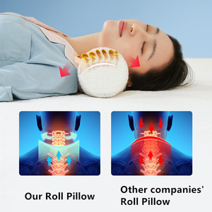 Memory Foam Neck Roll <strong>Pillow</strong> Cylinder Yoga <strong>Bed</strong> <strong>Bolster</strong> <strong>Pillow</strong> for Sleeping Viscose Bamboo Tube <strong>Pillow</strong> for Spine Discomfort - Product Image 4