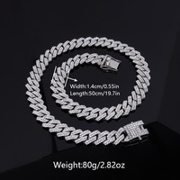 Collier cubain en strass glacé, doré, argenté et or rose, pour le style hip-hop, le streetwear et les soirées glamour