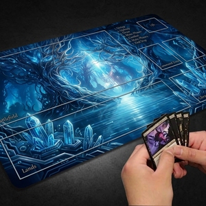 Grand tapis de jeu TCG 24x14 pouces - Tissu supérieur en tissu avec dos en caoutchouc antidérapant pour <span class=keywords><strong>Magic</strong></span> - Product Image 6