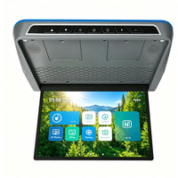 Pantalla Motorizada Eléctrica Automática de 15.6 Pulgadas para Auto, Monitor de Techo Abatible con Android, Control Remoto, WiFi, USB, Sistema de Entretenimiento para Auto