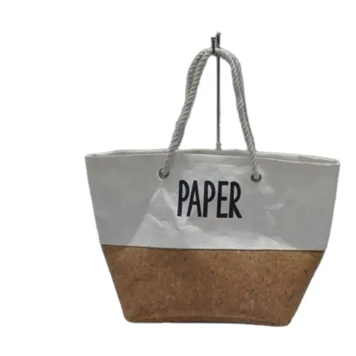 الفلين الطبيعي الخشب المواد حقيبة تسوق تصميم جديد الذهب الفلين حمل حقيبة