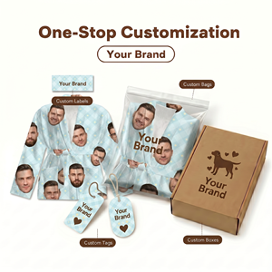 Stampa su richiesta <span class=keywords><strong>da</strong></span> <span class=keywords><strong>uomo</strong></span> ampio scollo a V a manica lunga pigiama comodo abbigliamento <span class=keywords><strong>da</strong></span> notte abbigliamento per la casa Casual camicia <span class=keywords><strong>da</strong></span> notte lunga per gli uomini - Product Image 4