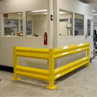 Barrière de sécurité routière à 2 nervures pour l'extérieur Barrière de route en acier 18 pouces, 42 pouces Poteaux à usage intensif 1ft-10ft Rails de protection à usage intensif