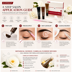 Kit Professionale per Tintura Ciglia e Sopracciglia Tre Creme Coloranti da 10ml Nero Marrone Caffè con Gel Nutriente per Saloni OEM - Product Image 3