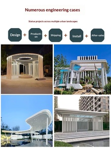 Gazebo Grande de Acero Inoxidable para Exteriores, Escultura Personalizada de Fábrica para Patios de Viviendas, Áreas Residenciales, Pasillos de Paisajes de Formas Irregulares - Product Image 6
