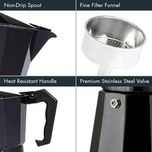 Cổ điển Stovetop <span class=keywords><strong>Espresso</strong></span> và cà phê <span class=keywords><strong>maker</strong></span>, <span class=keywords><strong>Moka</strong></span> Pot cho ý và Cuba quán cà phê pha, Greca cà phê <span class=keywords><strong>Maker</strong></span> - Product Image 4