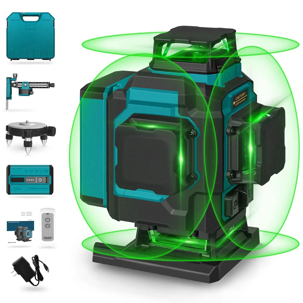 16 Lijnen Groen Laser Niveau Pro 4X360 Graden 4d Groene Kruislijn Professionele Laser Voor Bouw