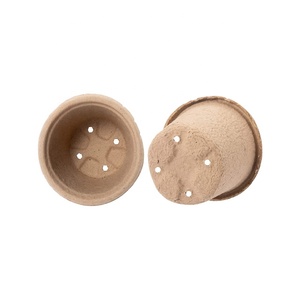 Plateau de <span class=keywords><strong>semis</strong></span> de pâte biodégradable recyclable jardinière de graines de fleurs jetable ronde/carrée Pots de pépinière de pâte à papier tasses de <span class=keywords><strong>semis</strong></span> - Product Image 3