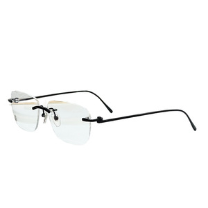 Montura de Gafas para Hombre, Sin Aro, de Aleación de Titanio con Memoria, Rectangular, con Protección Anti Luz Azul, Modelo CT03182MS - Product Image 5