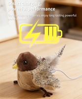 Juguete para Gatos con Forma de Pájaro con Movimiento de Alas, Recargable por USB, Control Remoto, Interactivo, Resistente a Mordidas, OEM ODM