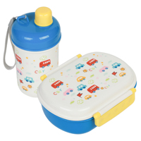 Boîte à lunch bento pour enfants avec 2 compartiments, boîte à lunch pour filles et garçons, bouteille d'eau en plastique, ensemble d'ustensiles pour les enfants de 3 à 12 ans, retour à l'école