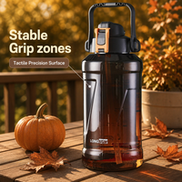 Bouteille d'hydratation Longstar OEM 2L sans BPA, anti-fuite, écologique, avec bouchon à boire directement et corde, pour adultes, qualité alimentaire