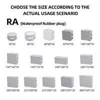 Caja de Conexiones Impermeable de ABS Blanco, Nivel de Protección IP55, 80*80*50MM, Tapón de Enchufe, Certificación CE, para Instrumentos Electrónicos