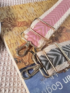 Correa de hombro ajustable de 3,8 cm de ancho al por mayor, correa de Jacquard con patrón de flechas, bandoleras de mensajero, correas de guitarra - Product Image 5