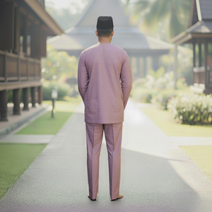 Baju Melayu Teluk Belanga Exclusif Borong, style décontracté sans repassage, pour femme adulte, respirant, collection Automne, Raya 2026, Prix usine - Product Image 4