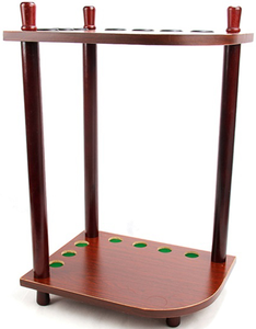Étagère pour accessoires de <span class=keywords><strong>billard</strong></span>, support de sol en bois de qualité pour 7 queues de <span class=keywords><strong>billard</strong></span>, style acajou, pour <span class=keywords><strong>coin</strong></span> de pièce - Product Image 1