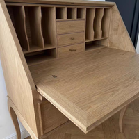 Bureau d'étude/commode de maquillage en bois, style américain antique, vintage, minimaliste, personnalisable, fabriqué en Chine, modèle 1