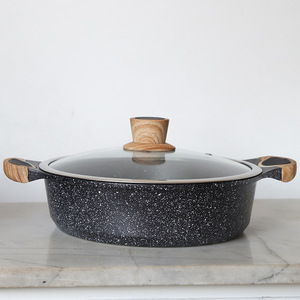 Chảo Rán Chống Dính Chất Lượng Cao Bằng Hợp Kim Nhôm Chảo Làm Bếp Không Dính Đá Maifan Nồi Súp Gia Dụng Kèm Nồi Hấp - Product Image 2