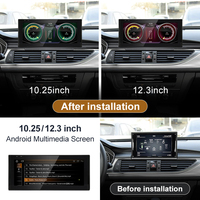 STWEI Qualcomm 8G 128G Android14 10.25 pouces DSP Carplay AUTO AUDI 2012-2018 A6/A7/C7 Tableau de bord 4G/WiFi Écran tactile 1 an