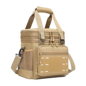 Picnic Insulated Ice Pack Khaki Polyester Outdoor Storage Bag Foldable Tactical Lunch Cooler - Product Image 5