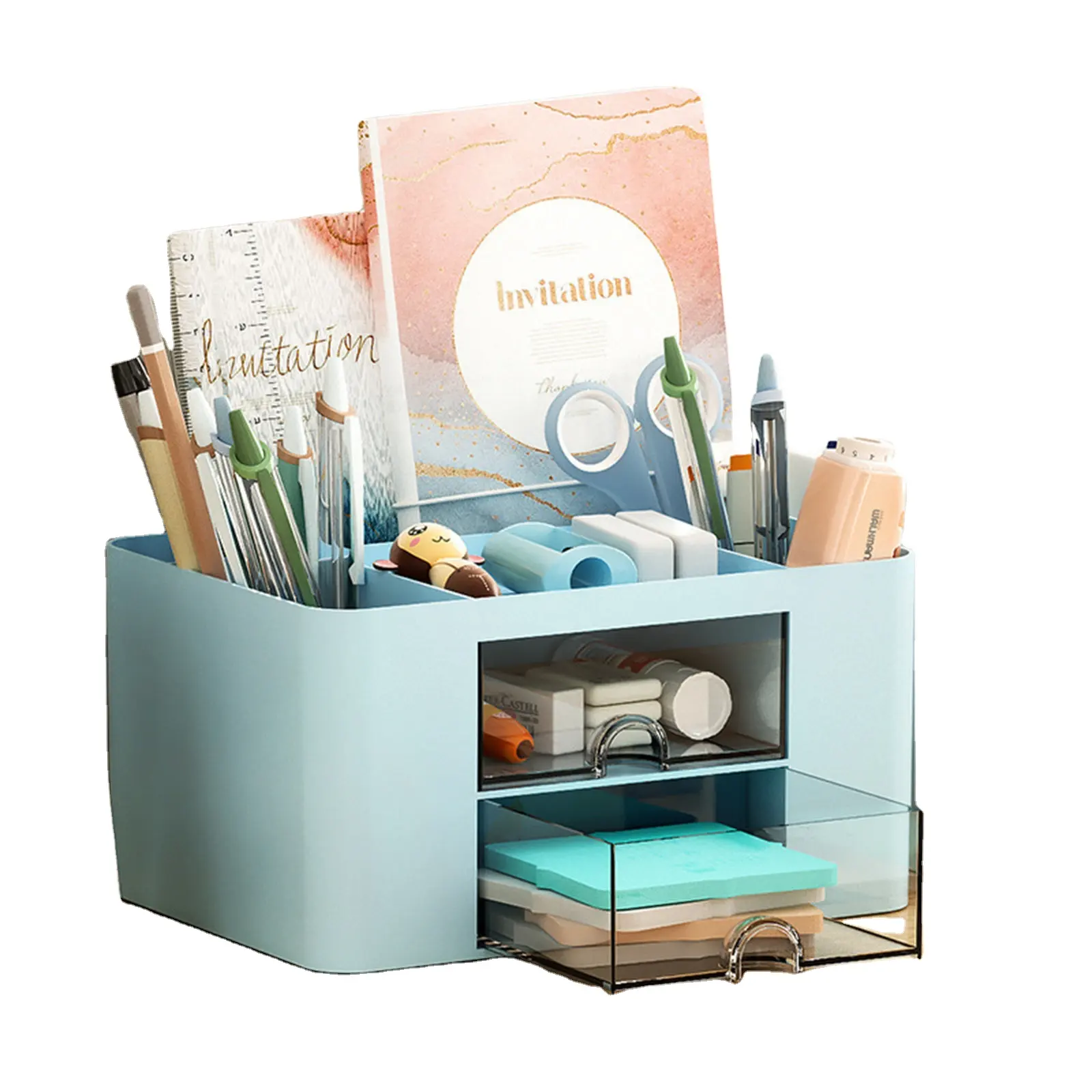 Stationery Storage Rack With Drawers Office Desk Storage Box Makeup Table Storage Box
