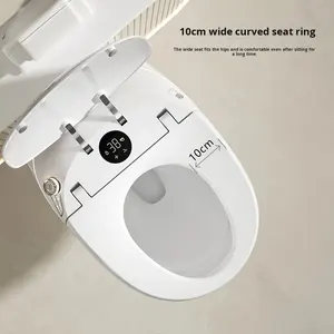 Toilette en céramique encastrée murale en forme d'œuf Réservoir d'eau intégré Siphon entièrement automatique Télé<span class=keywords><strong>commande</strong></span> Toilette intelligente suspendue - Product Image 2
