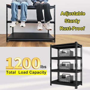 מדפי תצוגה בהתאמה אישית, מדפי אחסון בינוניים, מדפי אחסון למחסן, מדפי פלדה, מדפי אחסון מתכת, מדפי משטחים - Product Image 4