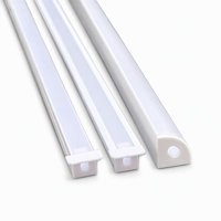 Cache-bande LED en plastique à angle droit avec embouts pour barre lumineuse LED rigide de 8 mm, pour meuble à chaussures, meuble à vin, escalier