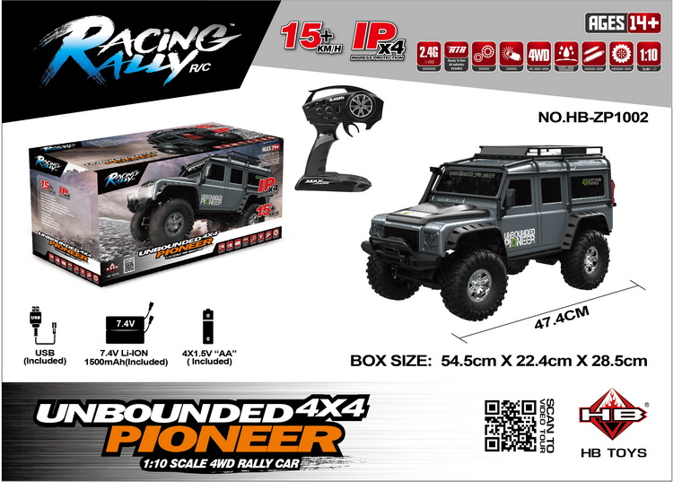 HB-ZP1001 RC Crawler off-Road Truck - 1:10 Scale Racing Vehicle