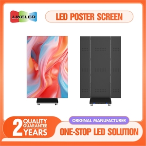 Siêu độ sáng cao kỹ thuật số <span class=keywords><strong>double</strong></span> side LED hiển thị áp phích xách tay LED Tri gấp Màn hình Áp phích cho quảng cáo - Product Image 3