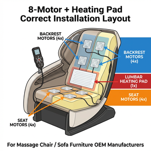 6x4,5x3cm Eingebettetes ABS-Massage-Motorkit mit 8 Knoten, Wärmepad und LCD-Controller für Massage <span class=keywords><strong>Aofa</strong></span> - Product Image 1