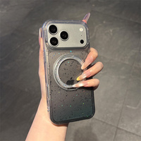 Étui de téléphone Lichicase avec paillettes scintillantes dégradées pour iPhone 18 Pro 18 Pro Max, coque arrière magnétique hybride 2 en 1