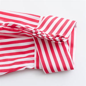 TAOP&ZA Chemise à <span class=keywords><strong>col</strong></span> polo à rayures, style européen et américain, nouvelle collection été 2024, manches retroussées, coupe ample, fente latérale, 2731533 - Product Image 6