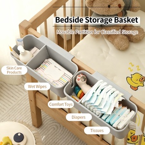 Organizador de Pañales para Bebés Recién Nacidos, Elegante Organizador de Cuna, Cesta de Almacenamiento de Silicona para Pañales y Toallitas Húmedas - Product Image 2