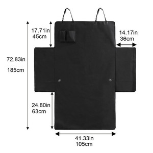 Pet Backseat Cover Rectangle Checkered Polyester Dog Car Seat Protector Rear Seat Mat - Product Image 3