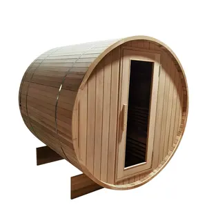 Sauna de cânhamo de madeira, alta qualidade, 4-8 pessoas, cânhamo brasileiro/cândalo, vapor seco, exterior, barril de jardim