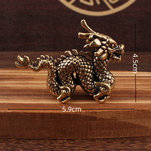 Ruilang Brass Dragon <b>Ornament</b> <b>Small</b> Chinese Style Auspicious Decor Table Gift - Product Image 3