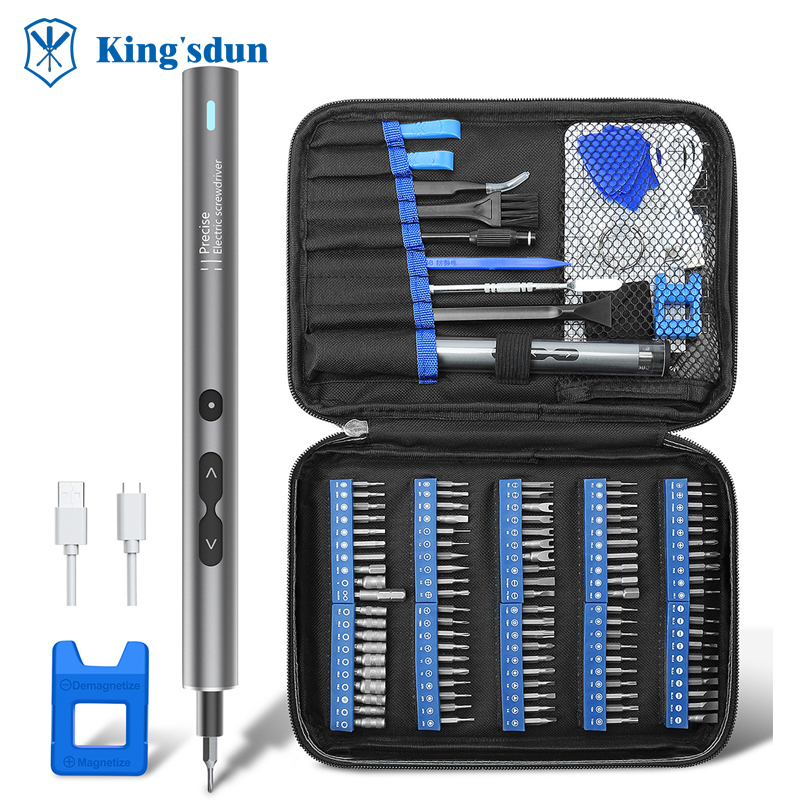 King'sdun 120 in 1 DIY Electric Precision Screwdriver Set Screwdriver Bit Set Electric for Computers  Mobile Phones  Cameras