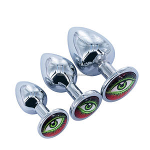 Dongkai Factory vente en gros 3 tailles différentes de plugs anaux <span class=keywords><strong>3D</strong></span> eye Nouveau design de plugs anaux en métal à base de strass pour femmes et hommes - Product Image 3
