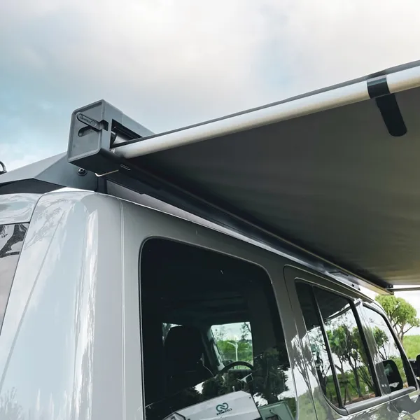 Awnlux 4x4 Accessoires Auvent rétractable sur le toit avec bande lumineuse LED pour voyage Teardrop RV Camper 4x4 et SUV
