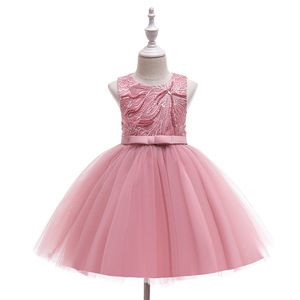 Girls Tutu Dress Pink A-Line Taffeta Princess Costume For Children's Day Performance - Product Image 5