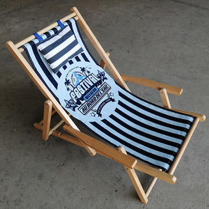 كرسي خشبي حديث للشاطئ بحمالة ظهر كرسي صيد خشبي قابل للطي مبيعات ساخنة قطعتان من الأثاث الخارجي - Product Image 3