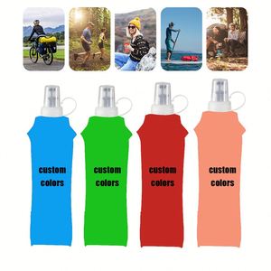 Botella de Agua Plegable Personalizada con Logotipo, Libre de BPA, para Correr, Ciclismo, Deportes de Montaña y Competencia - Product Image 4