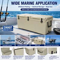 Glacière rigide de grande capacité 240QT, isotherme, en LLDPE rotomoulé, pour aliments et pêche