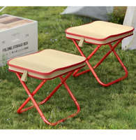 Chaise de camping pliable portable pour extérieur, jardin, plage, pêche, avec mini rangement