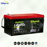 Batterie marine LiFePO4 à décharge profonde 36V 200AH Grade A Marine Grade 6000 Cycles CAN Bus Smart BMS M8 Terminal CE RoHS IP67 OEM ODM