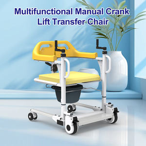 Waterdichte materiaal handbediende krukhefstoel voor patiëntentransfer, verstelbare hoogte voor bedtransfer, verpleging, 150 kg draagvermogen, model - Product Image 6