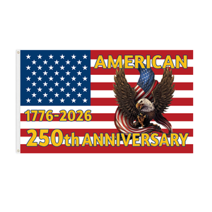 <span class=keywords><strong>Bandiera</strong></span> <span class=keywords><strong>Americana</strong></span> 250° Anniversario 3x5 Piedi Bifacciale 1776-2026 USA 250 Anni di Libertà con Design Aquila Patriottica - Product Image 2