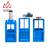 Válvula de Compuerta de Cuchilla Neumática Eléctrica Manual Deslizante de 150 lb DN500 con Asiento de EPDM y Marco de Hierro Fundido de Puerto Cuadrado para Descarga de Colector de Polvo