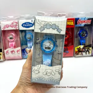 นาฬิกาอิเล็กทรอนิกส์ลายการ์ตูน สายพลาสติกสีสันสดใส นาฬิกาของขวัญสำหรับการค้าต่างประเทศ - Product Image 6